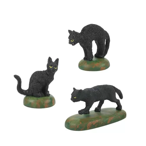 Department 56 A Clowder Of Black Cats< Village Halloween Accessories