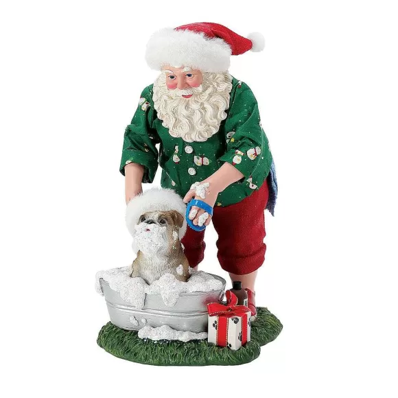 Department 56 Bulldog Bubble Bath< New Santas