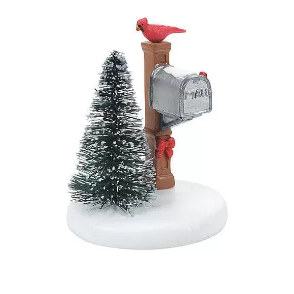 Department 56 Cardinal Christmas Mailbox< Village Accessories