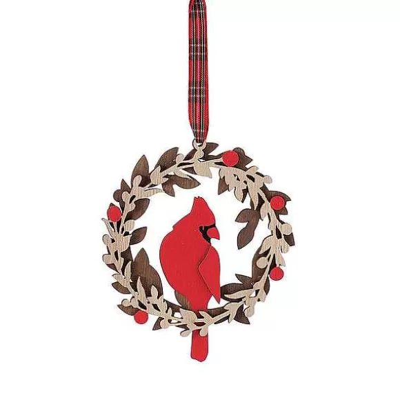 Department 56 Cardinal Wreath Orn< Flourish