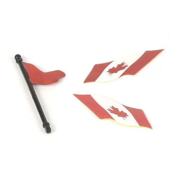 Department 56 East Harbor Ferry Canadian Flags (2) & Red Flag< Replacement Parts