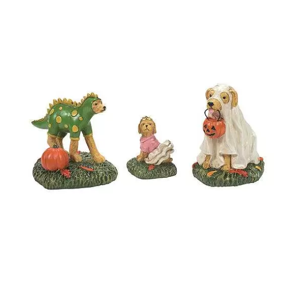 Department 56 Family Hlwn Pups St/3< Village Halloween Accessories