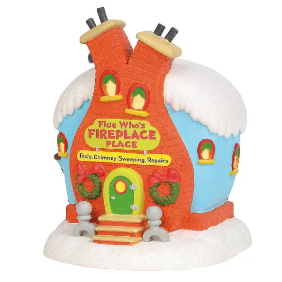 Department 56 Flue Who's Fireplace Place< Grinch Villages