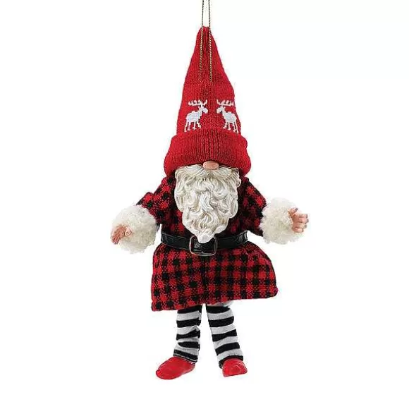 Department 56 Gnome Moose Hat Orn< Possible Dream Ornaments