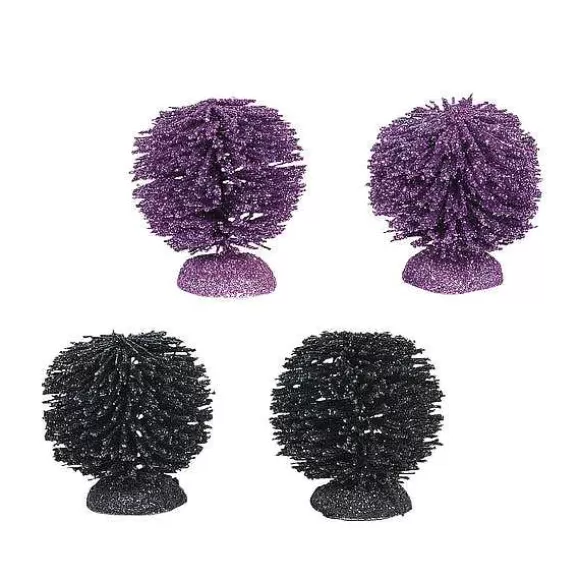 Department 56 Halloween Glittered Shrubs< Village Halloween Accessories