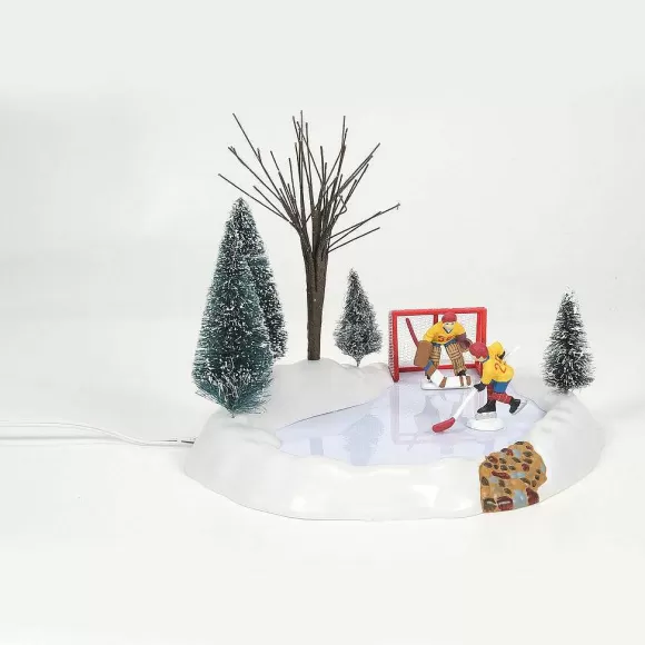 Department 56 Hockey Practice Animated< Village Accessories