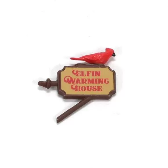 Department 56 Holiday Skating Party - Elfin Warming House Sign< Replacement Parts