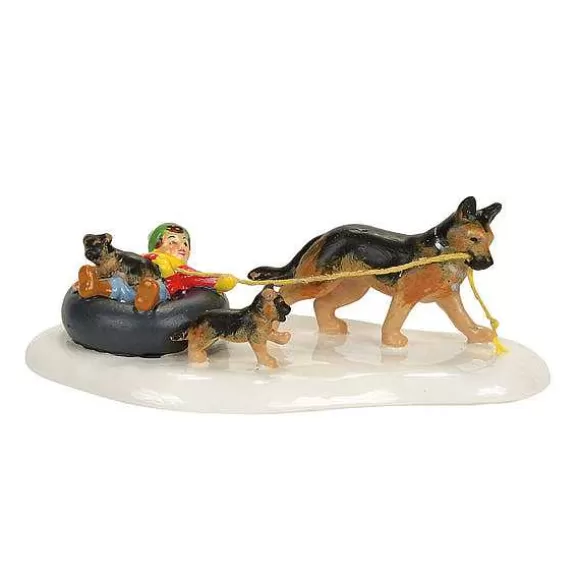 Department 56 Inner Tube Sled Dog Race< Original Snow Village