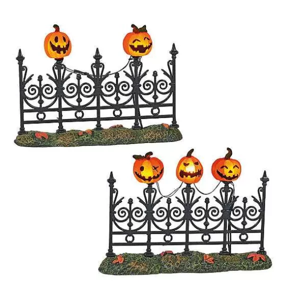 Department 56 Jack-O-Lantern Lit Fence< Village Halloween Accessories