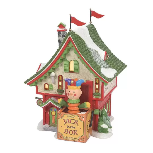 Department 56 Jacques Jack In The Box Shop< North Pole Series