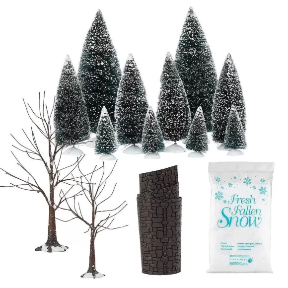 Department 56 Landscape Trees Snow Road< Village Accessories