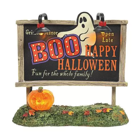 Department 56 Lit Ghost Billboard< Village Halloween Accessories