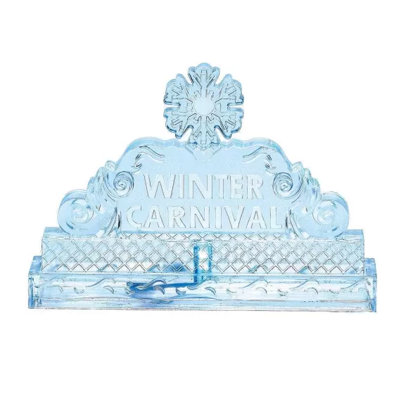 Department 56 Lit Ice Castle Sign< Village Accessories