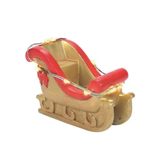 Department 56 Lit Santa's Golden Sleigh< Village Accessories