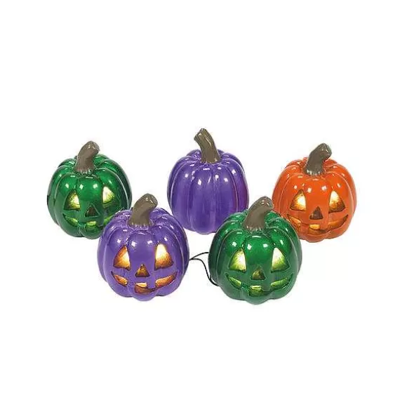 Department 56 Lit Shiny Pumpkin String Light< Village Halloween Accessories