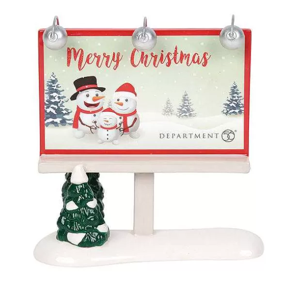 Department 56 Merry Christmas Billboard< Village Accessories