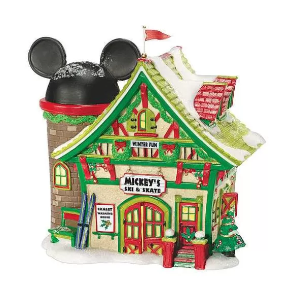 Department 56 Mickey's Ski And Skate< Disney Village