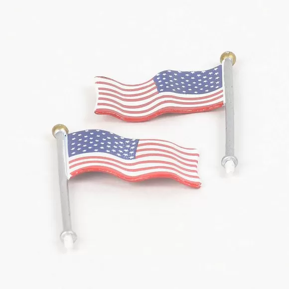 Department 56 Nascar Cafe Set Of 2 American Flags< Replacement Parts