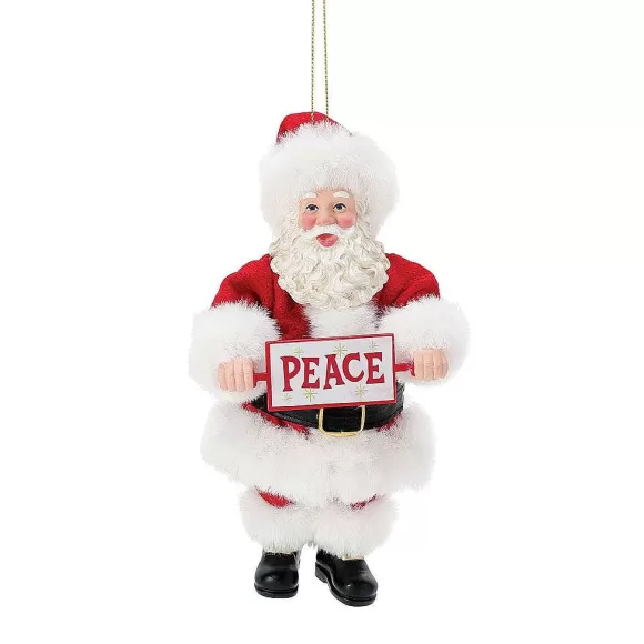 Department 56 Peace/Joy Flip Orn< New Santas