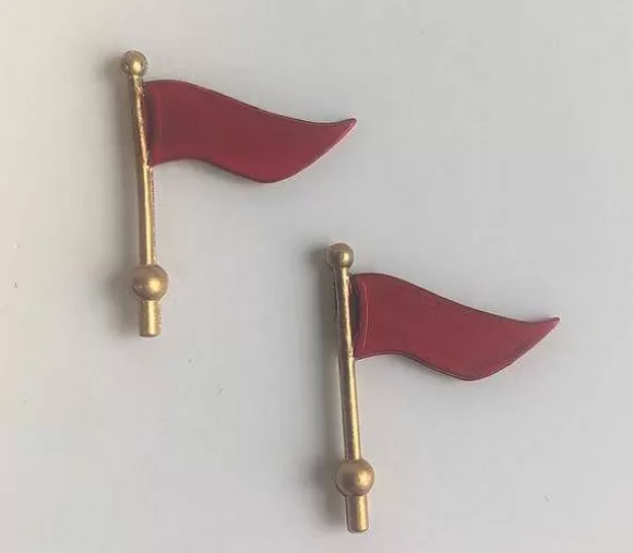 Department 56 Red Flags-Set Of 2< Replacement Parts