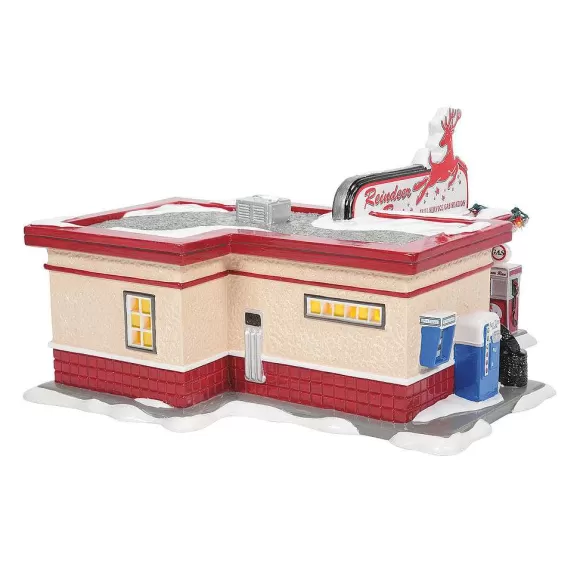 Department 56 Reindeer Gas Station< Original Snow Village