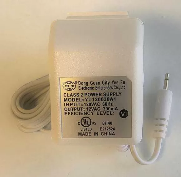 Department 56 Replacement Adapter 12V Ac 300Ma White Male Jack< Replacement Parts