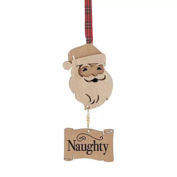 Department 56 Santa Naughty/Nice Orn< Flourish