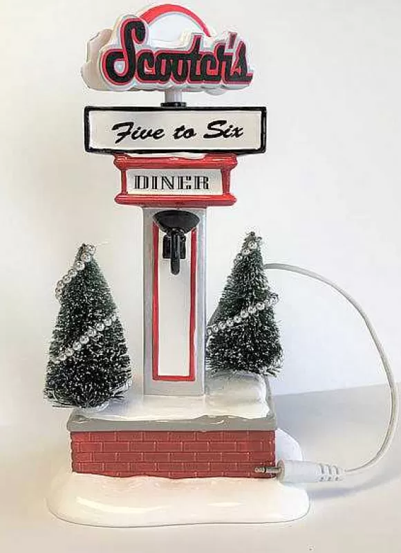 Department 56 Scooter's Diner Lit Sign< Replacement Parts