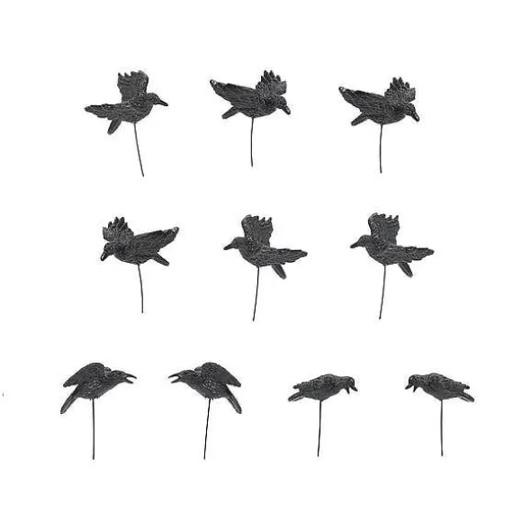 Department 56 Set Of 10 Halloween Crows< Village Halloween Accessories