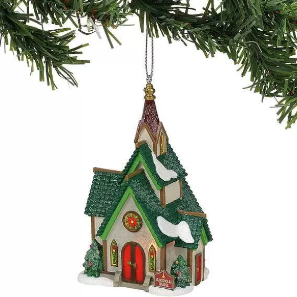 Department 56 St. Nicholas Chapel Orn< North Pole Series