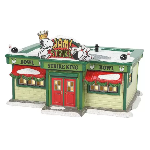 Department 56 Strike King Bowling Alley< Peanuts Village