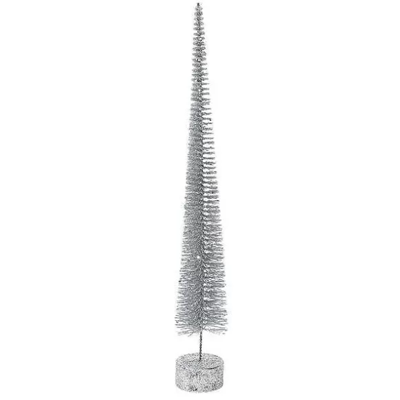 Department 56 Tall Silver Glitter Spike Tree< Christmas Basics