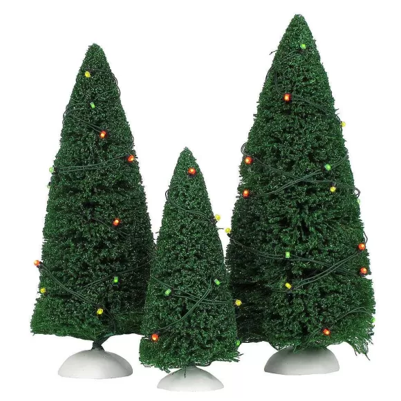 Department 56 Twinkling Lit Trees Green< Village Accessories