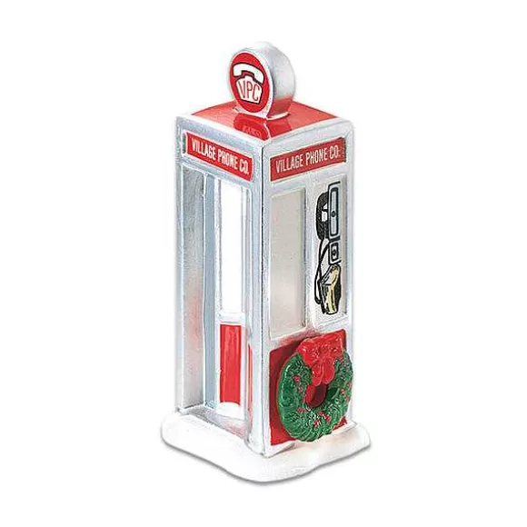 Department 56 Village Phone Booth< Original Snow Village