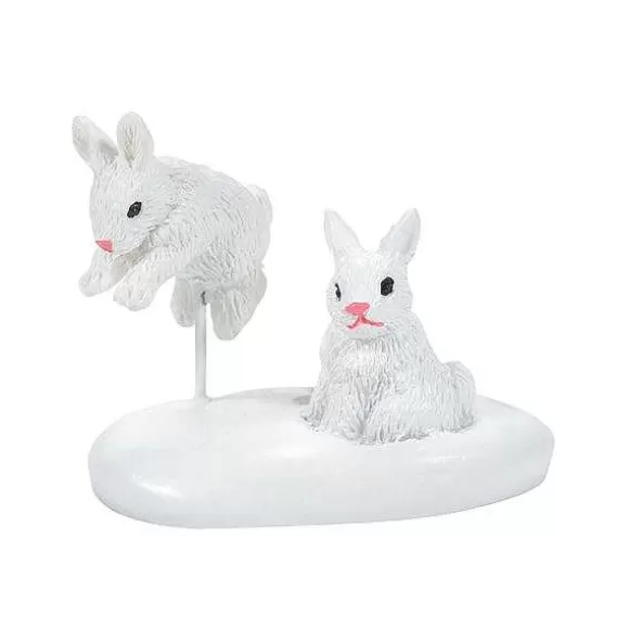 Department 56 White Christmas Bunnies< Village Accessories