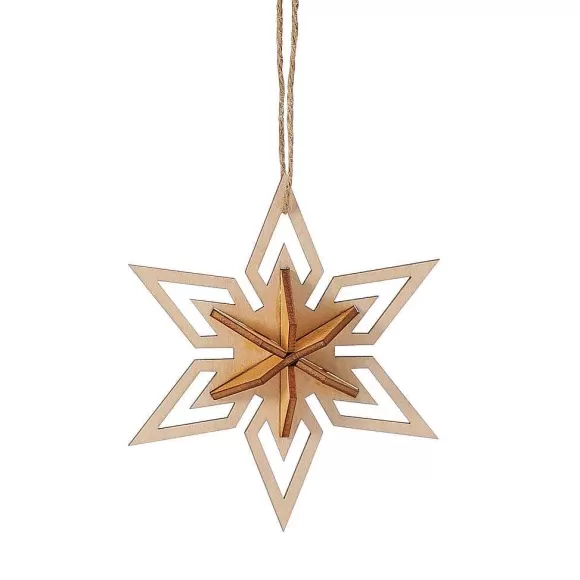 Department 56 Wooden Star Orn< Flourish